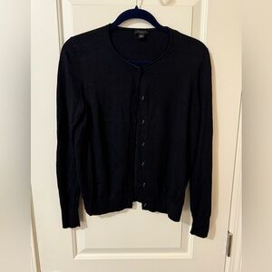 EUC ANN TAYLOR BLACK CARDIGAN SWEATER L